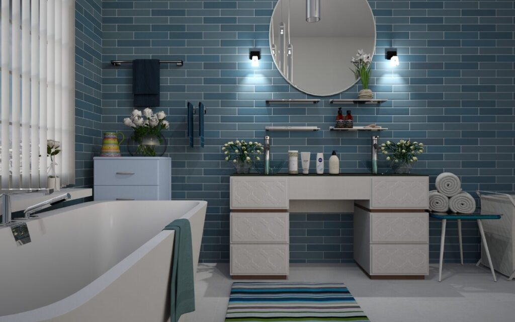 bathroom sheetrock