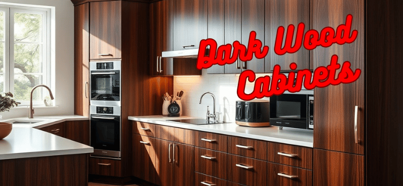 Dark Wood Cabinets